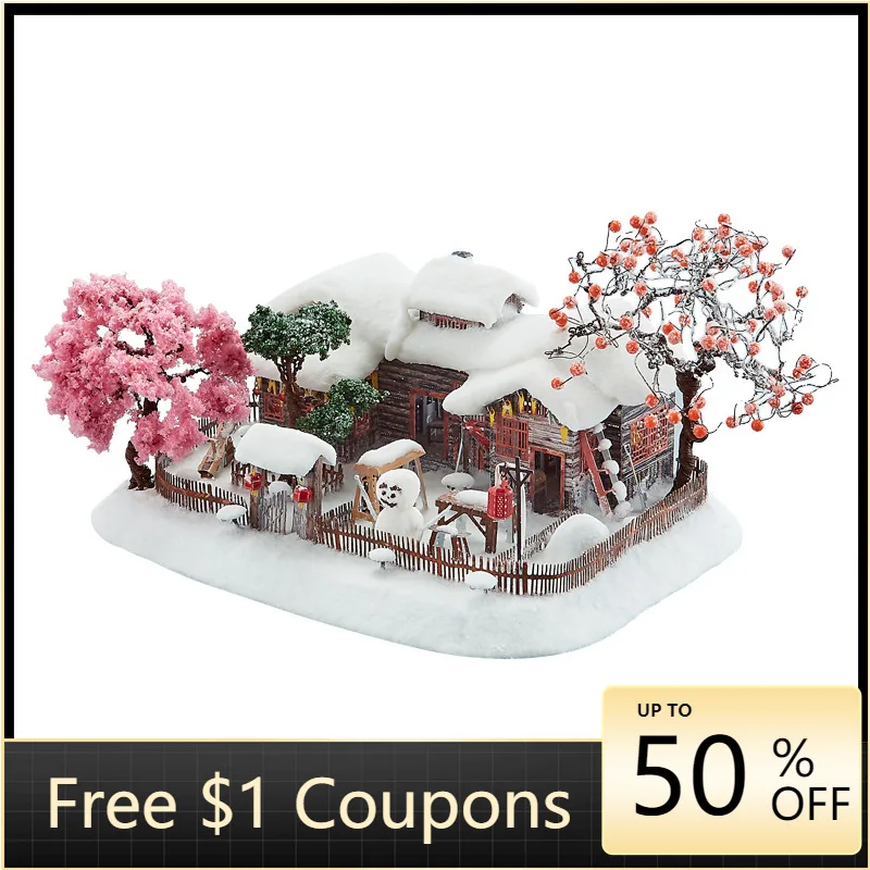 3D Metal Puzzle Assembled Model Kit Snow Township DIY Creative Jigsaw Puzzle Laser Cut Toys for Educational Toys Home Decoration