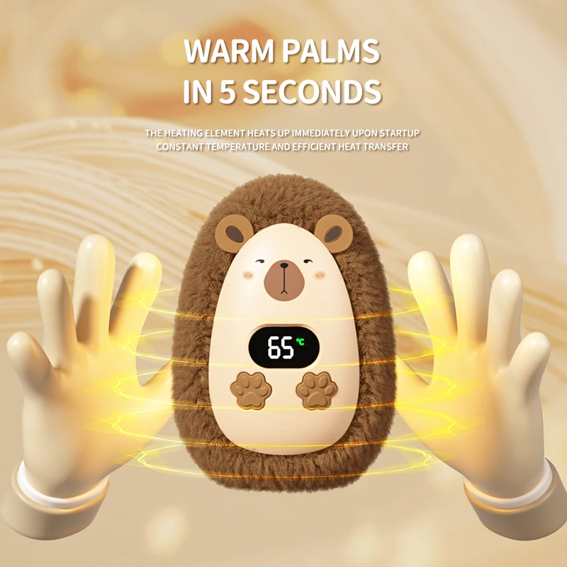 Mini Cartoon Hand Warmer Heater Portable Intelligent Hand Heater Long Life Rechargeable Outdoor Heaters Gift for Winter Home 2