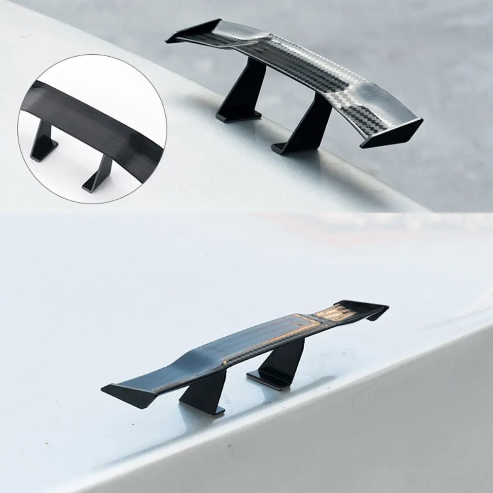 Gt Style Carbon Fiber Look Car Mini Spoiler Posteriore Mini Wing Piccolo Modello Decorazione Accessori Auto Car Styling