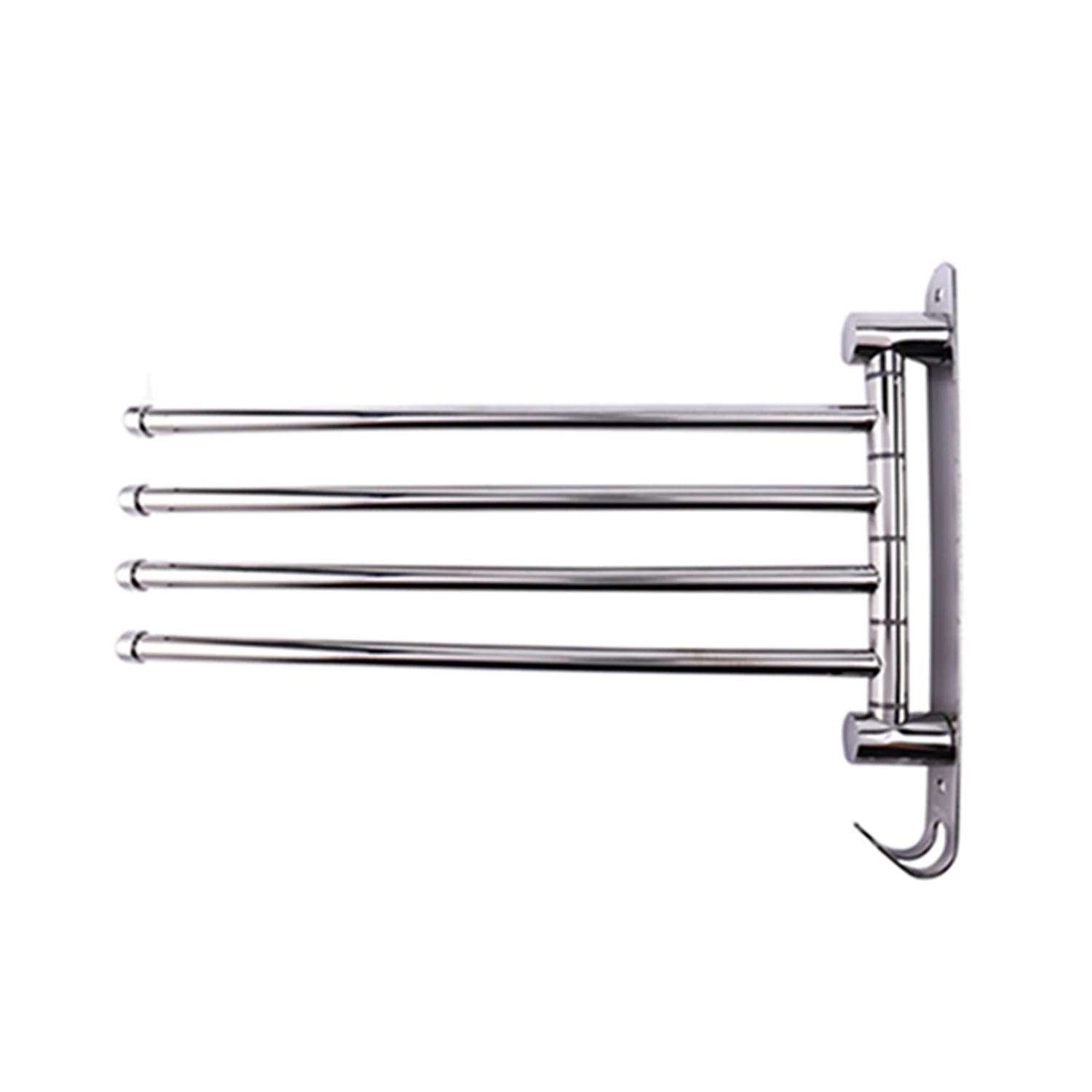 

Towel Bar Stainless Steel Rotating Towel Rack Bathroom Kitchen Wall-Mounted Towel Polished Rack Holder Hardware Accessory 4 Pole