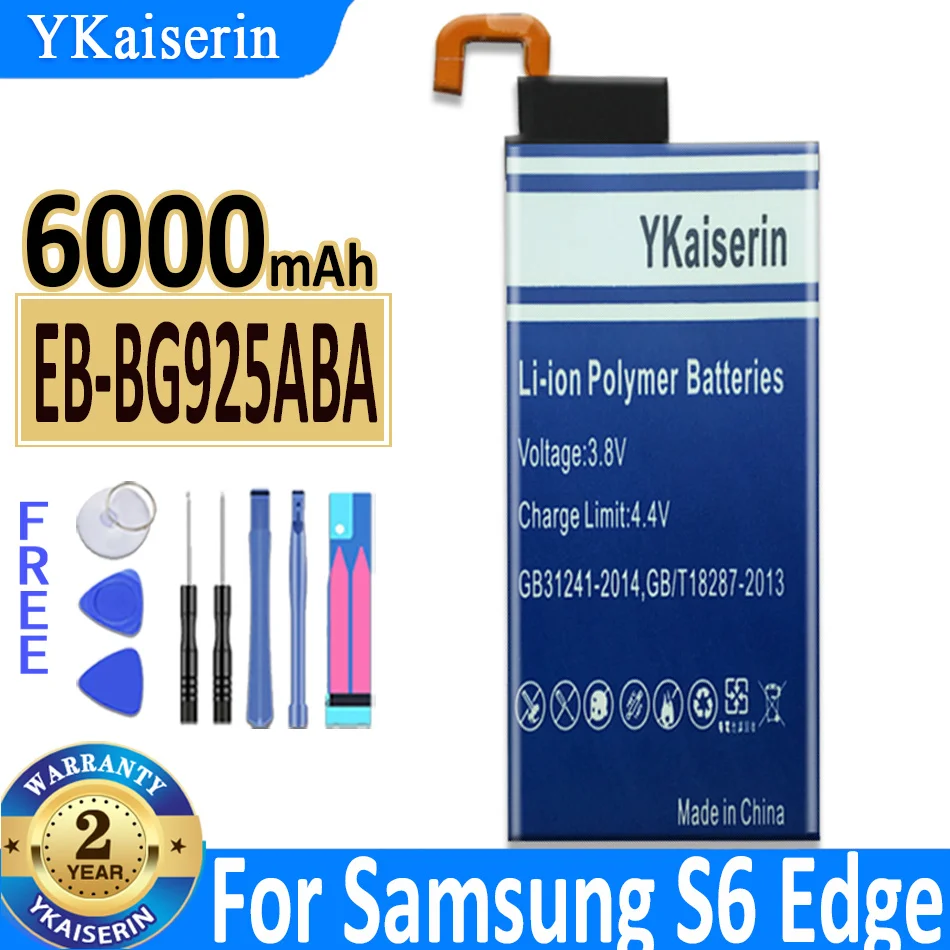 Ykaiserin Nuova Batteria Per Samsung Galaxy S6 Edge G9250 G925F G925Fq G925S G925L G925A G925V Eb-Bg925Abe Eb-Bg925Aba Bateria