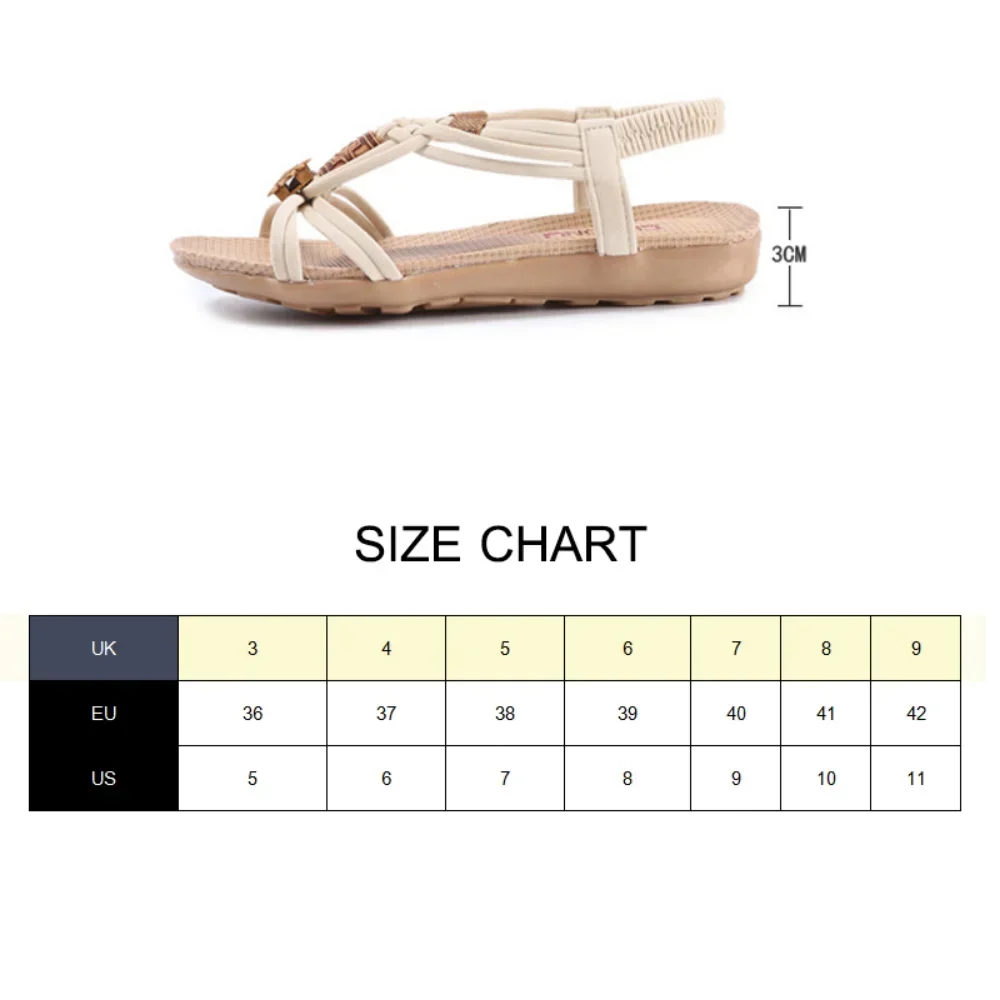 Summer Comfortable Open Toe Beach Shoes Bohemian Style Women's Sandals Women's Fashion Flat Hand-Woven Roman Sandals