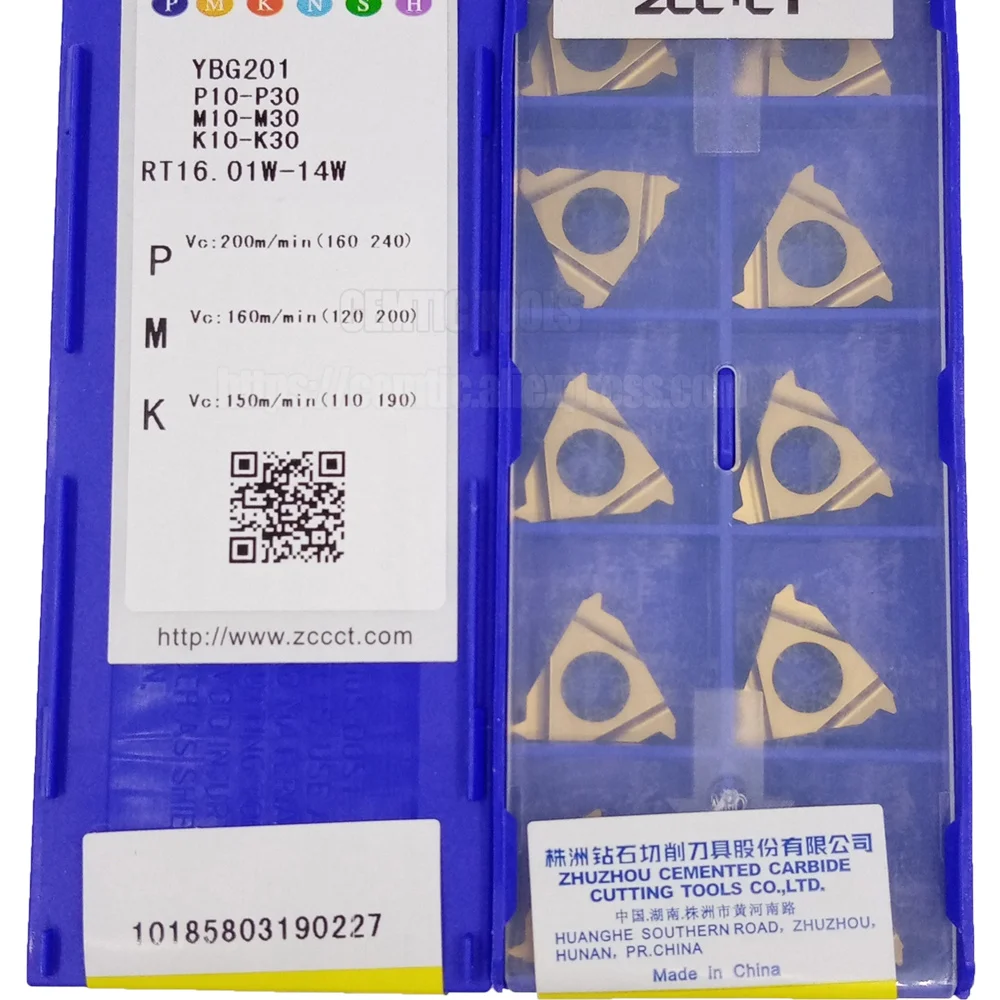 

ZCC10pcs/lots YBG201 RT16.01W-14W YBG205 RT16.01W-14WPB YBG202 RT16.01W-14B SPTPB CNC Blade