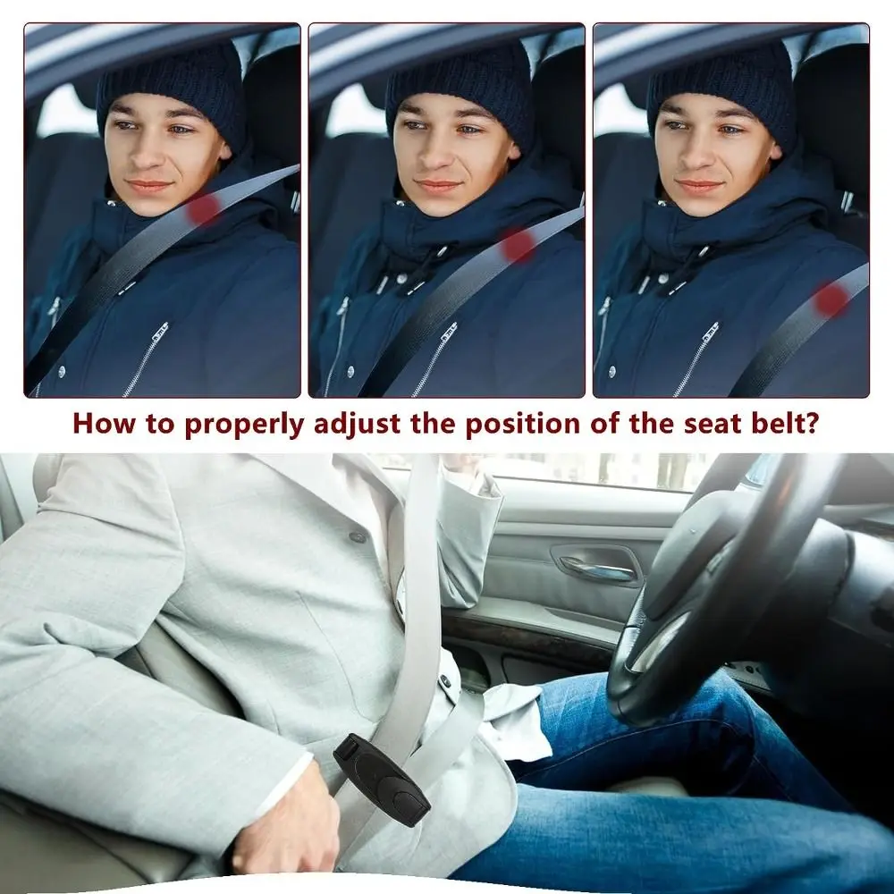 1Pc Car Seat Belt Clips Non-Slip Seat Belt Adjuster Plastic Locking Clip Kids Safety Shoulder and Neck Positioner Car Accessory