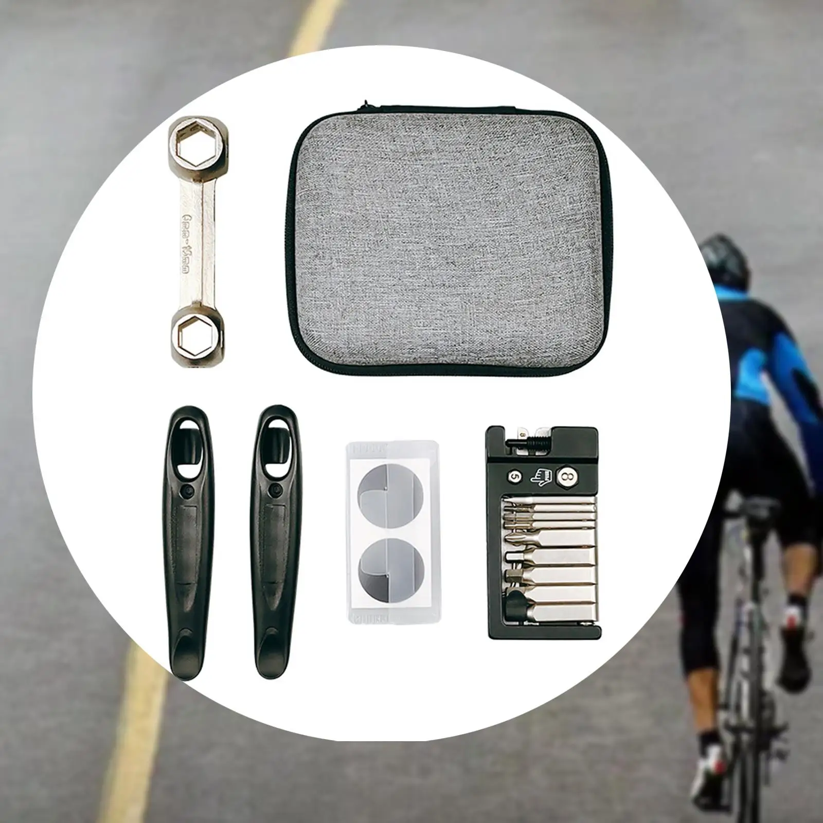Bike Repair Tool Kits Set with Storage Bag Maintenance Portable Bike Accessories for Repairing Man Mountain Bike Road Bike