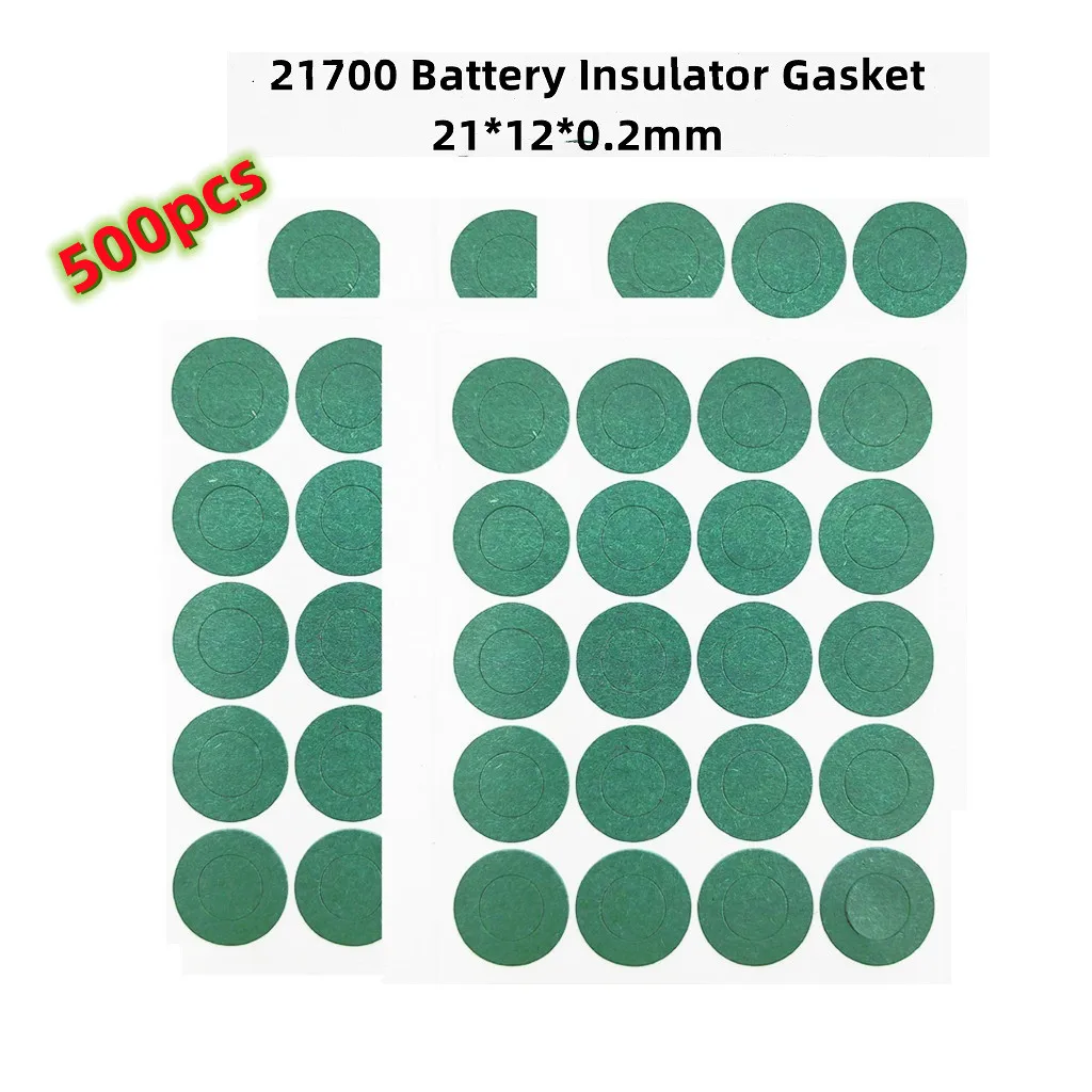 500 Pz 21700 0.2Mm Guarnizione Di Isolamento Della Batteria Di Carta D'Orzo Pacco Batteria Cella Isolante Patch Elettrodo Verde Cuscinetti Isolati