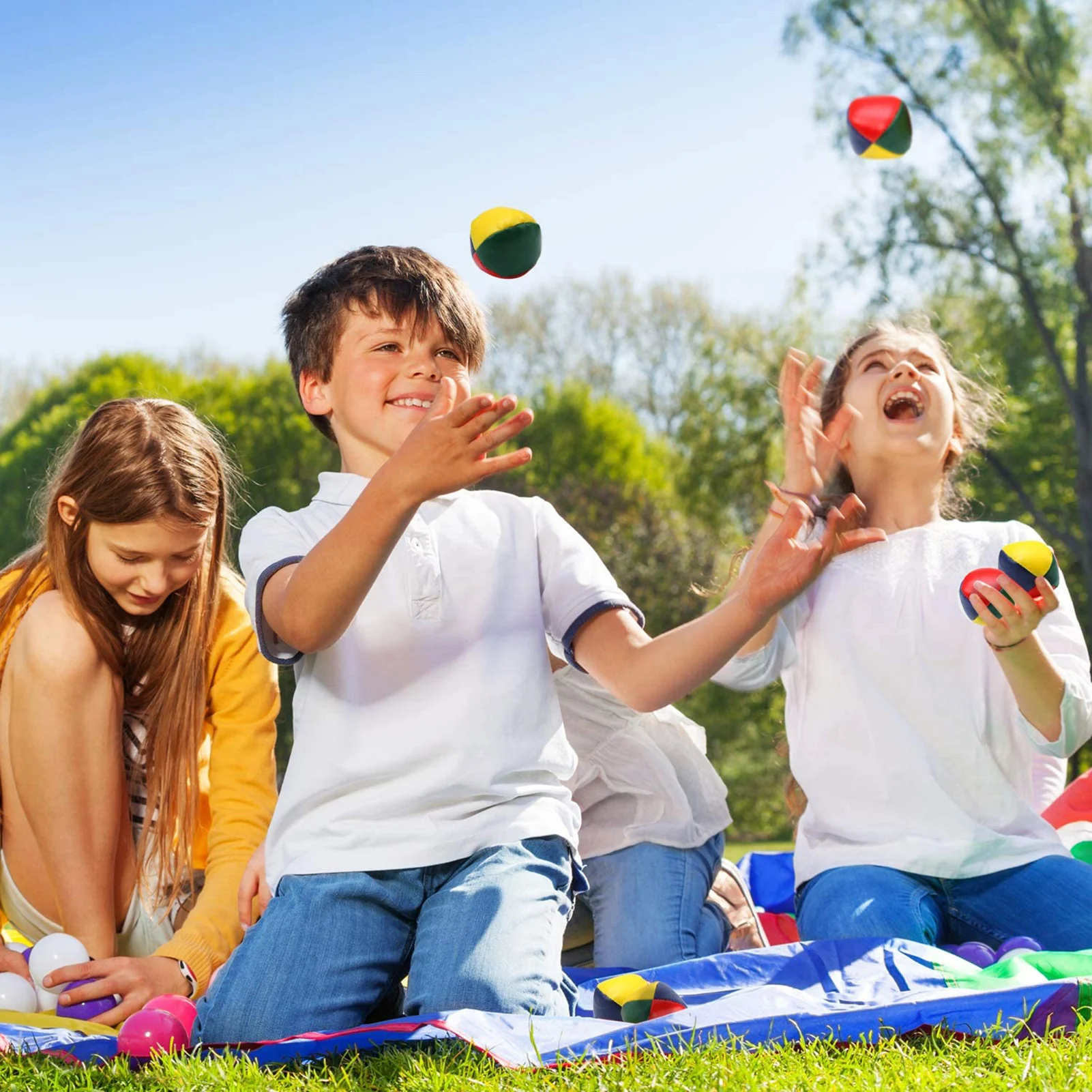6PCS Smooth Durable Juggle Ball Juggling Balls Set For Beginners Learn To Juggle Beginner Kit Circus Children Kids Outdoor Toy 3