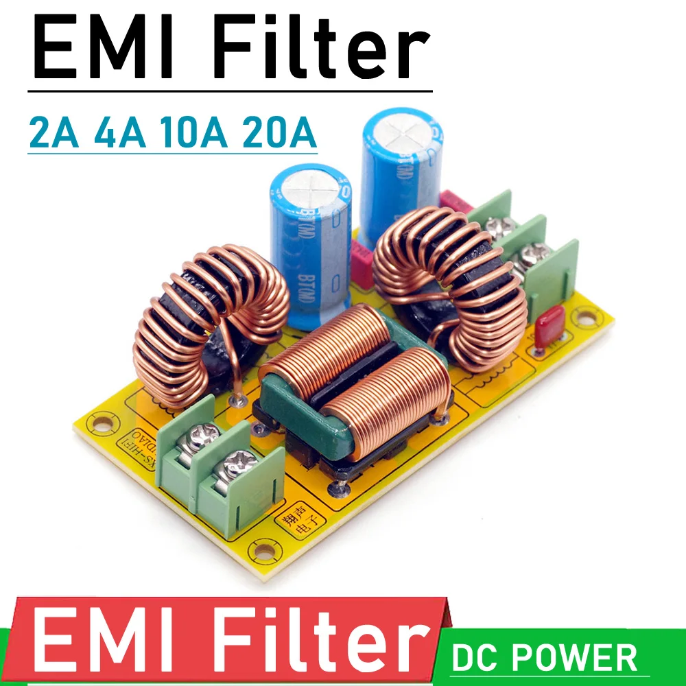 

DYKB 2A 4A 10A 20A DC LC Filter EMI electromagnetic interference Filter EMC FCC high frequency power Filtering for 12V 24V CAR A