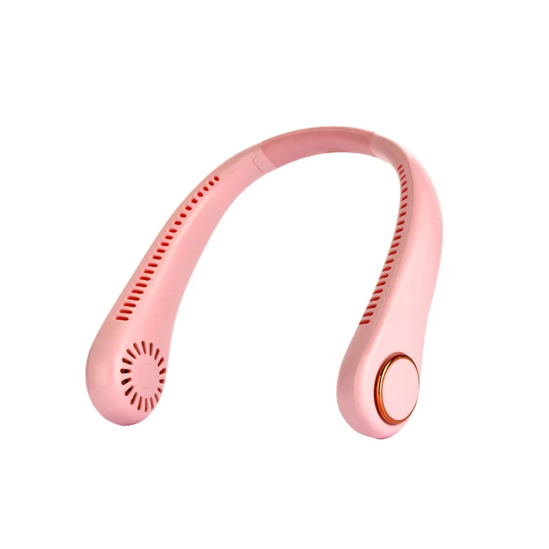 Portable Silent Fan Outdoor USB Rechargeable Vaneless Fan MINI Electric Silent Neck Belt Wearable Quick Cooling to Dispel Heat