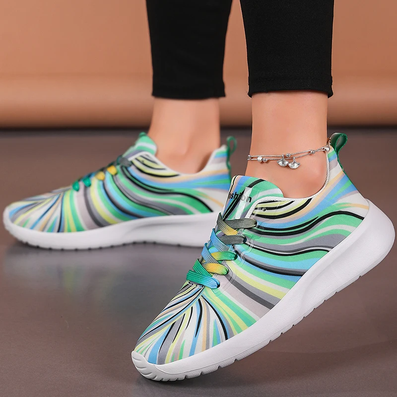 Women's Colorful Fashion Sneakers - Stylish Casual Sports Shoes