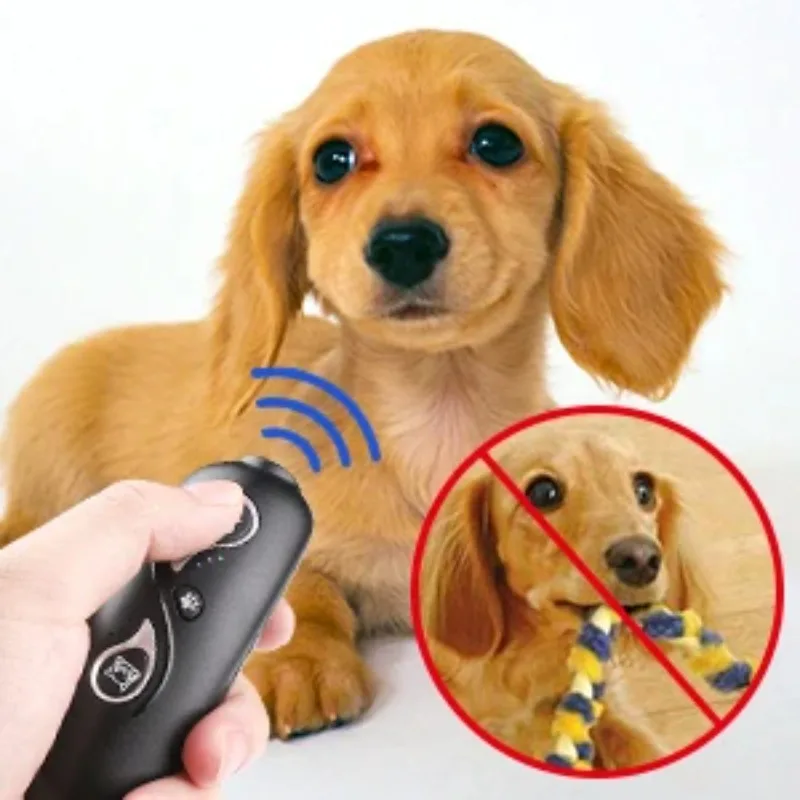 New Ultrasonic Dog Chaser Stop Aggressive Animal Attacks Repeller Flashlight Dog Training Equipment Anti Barking Device