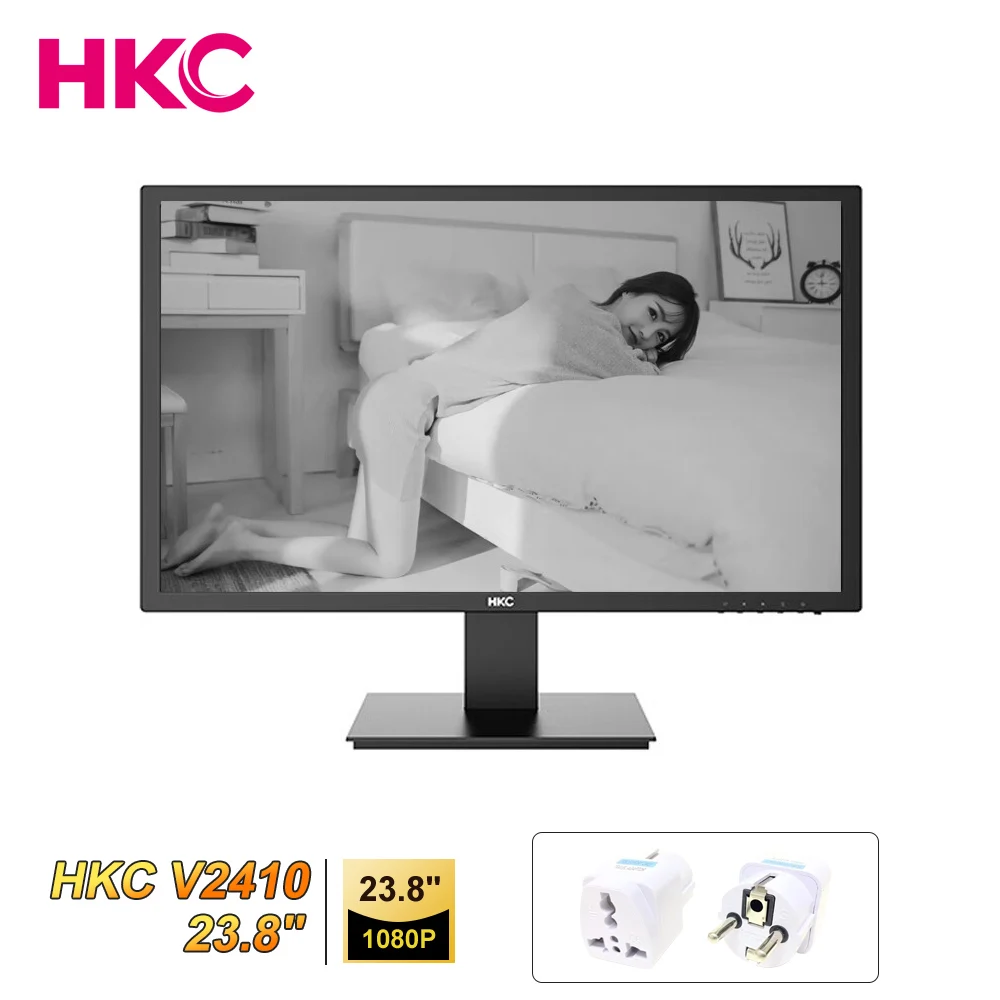 HKC 23.8 ġ  LED ÷, PC  ̸ ǻ ũ,  г VAG 1920*1080 ׼, V2410, V2411, V2412, 60Hz