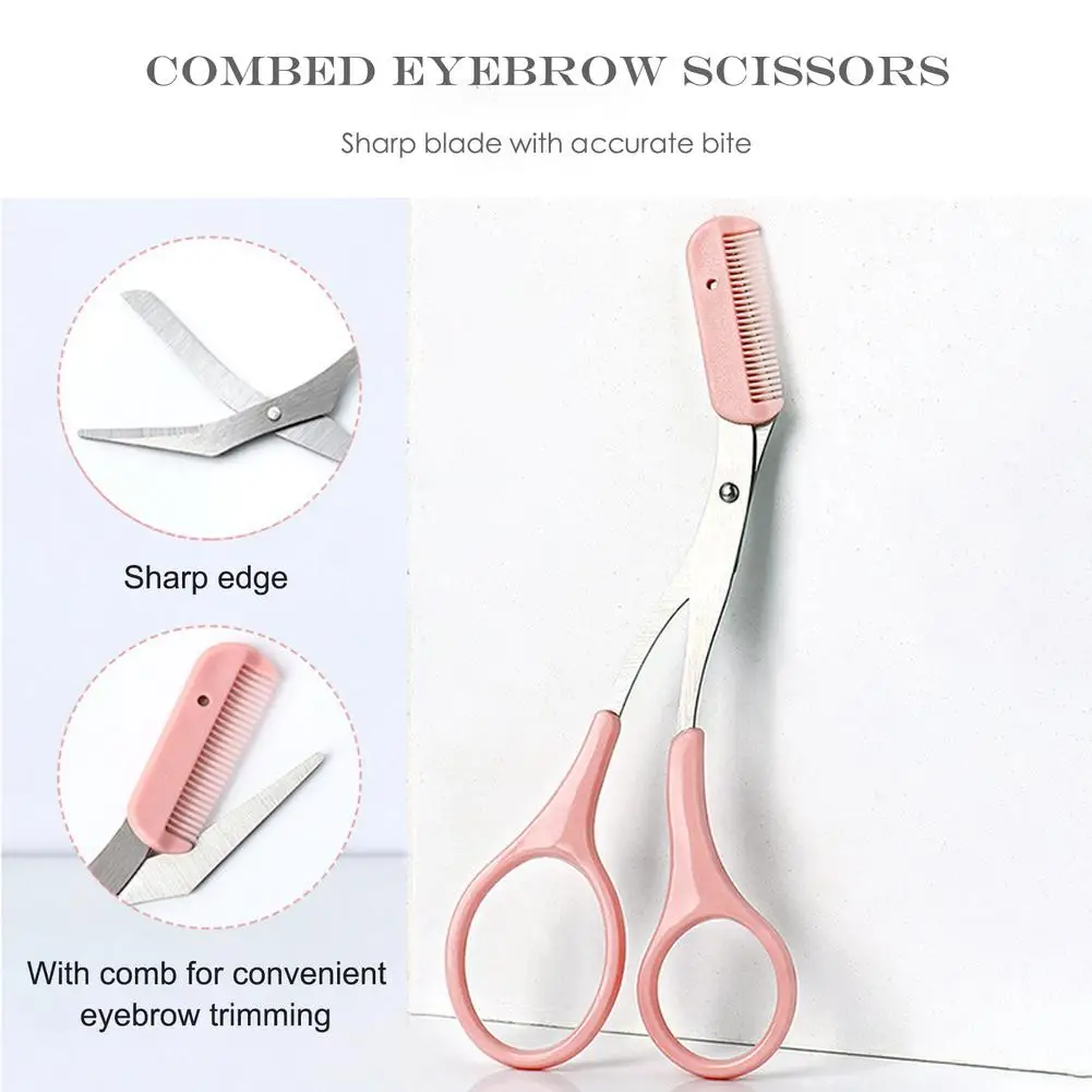 Eyebrow Scissors with Comb for Professional Eyebrow Cutting