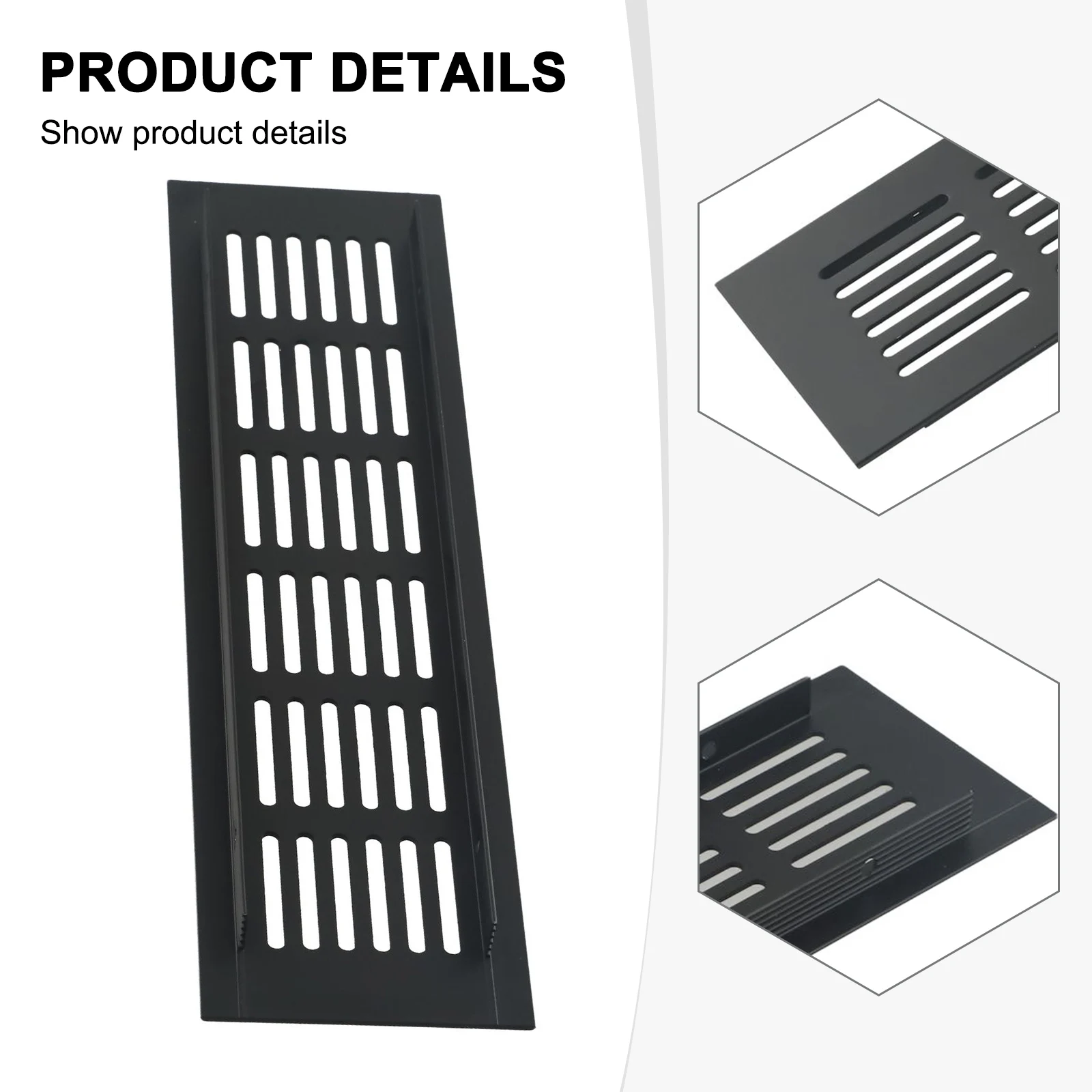 Ventilation Grille 60mm Air Vent Aluminum Alloy Cabinet Easy To Install