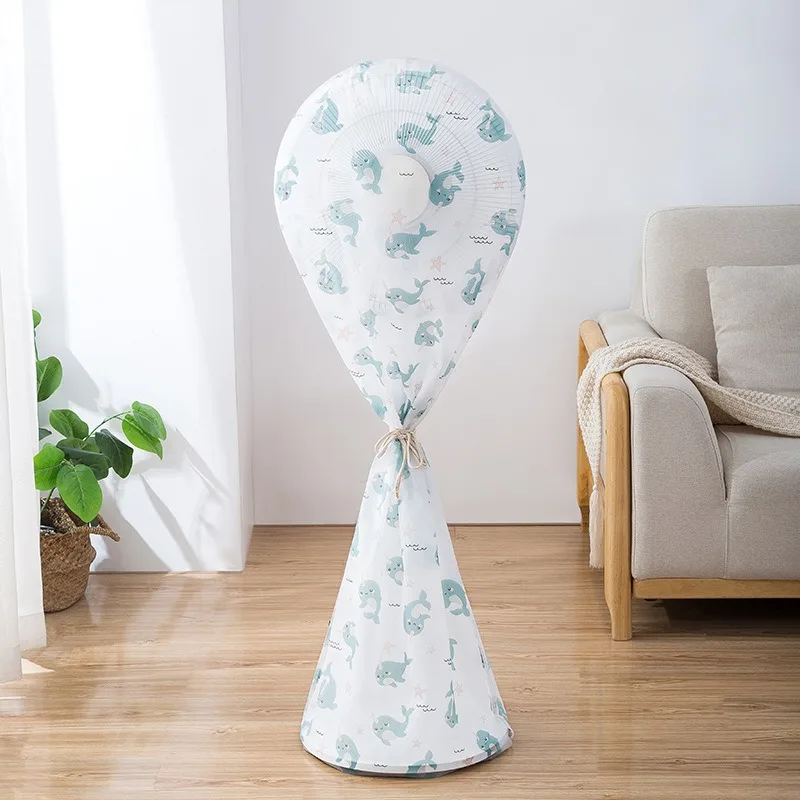 Description Picture 5 of item1-2Pcs Pedestal Fan Full Package Safety Cap Electric Fan Floor-standing Washable Protective Cover Waterproof Dust Covers Home