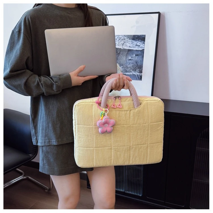 Puffy Laptop Sleeve 14/16 Inch Commuter Laptop Briefcase Notebook Sleeve Notebook Case Portable Handbag for Women
