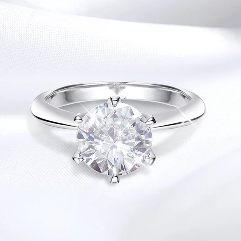 Smyoue GRA Certified 1-5CT Moissanite Ring VVS1 Lab Diamond Solitaire Ring for Women Engagement Promise Wedding Band Jewelry 3