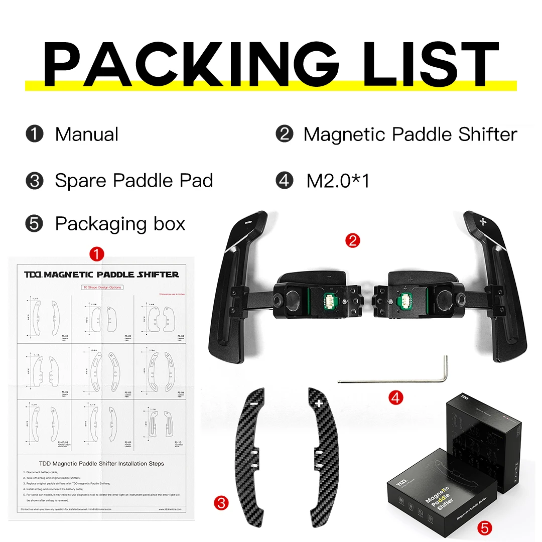 TDD 모터 플러그 앤 플레이 리얼 탄소 섬유 알루미늄 합금 마그네틱 패들 시프터, 포르쉐 992 GT3 911 718 마칸 타이칸용