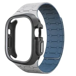 Elevated TPU Case & Silicone Strap Duo for Smartwatch Bands - Protective Bracelet Set (Grey BH)