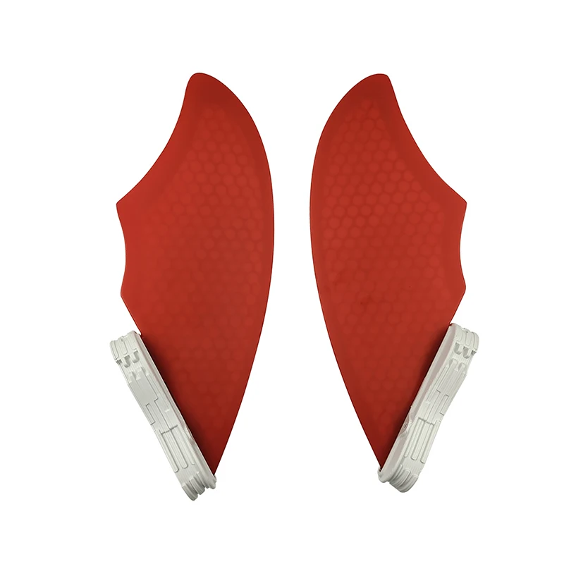 Twin Fins Keels Honeycomb Surfboard Fins Multicolor UPSURF FCS 2 Keel Double Tabs 2 Surf Fin Quliha Side