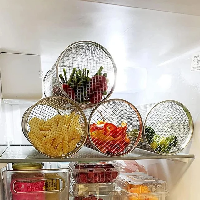 Rozsdamentes Acél Hengeres Barbecue Kosárgörgő Grillező Kosár Bbq Henger Háló Hordozható Kültéri Kemping Állvány - Image 4