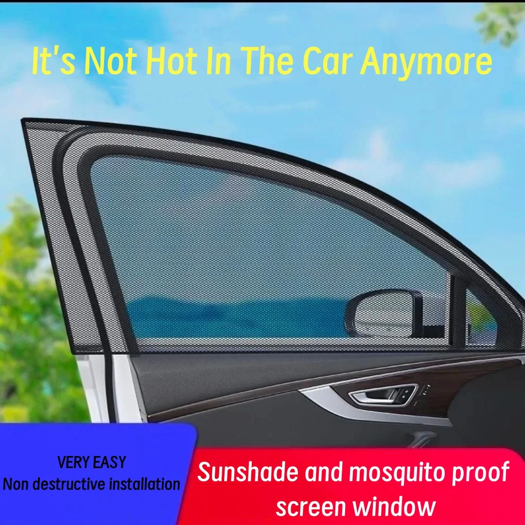 Car Window Sun Protection Net Breathable Ventilation Curtain