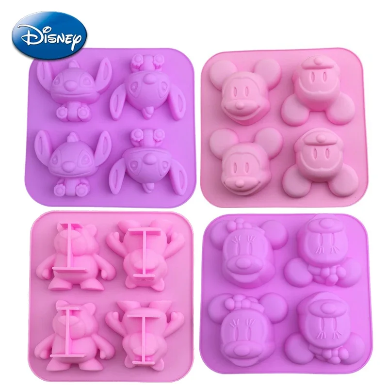 Disney Stitch Mickey Chocolate Mold Cartoon Candy Mousse Biscotto Cake Mold Food Grade Cookie Cutter Riutilizzabile Party Baking Tool