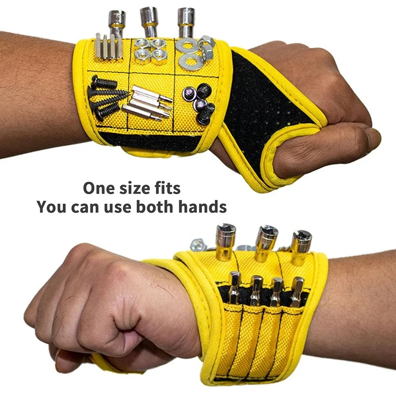 Magnetic Wristband Tools Holder Portable Bag Screws Drill Nails Strong Magnets Repairing Tool Belt |