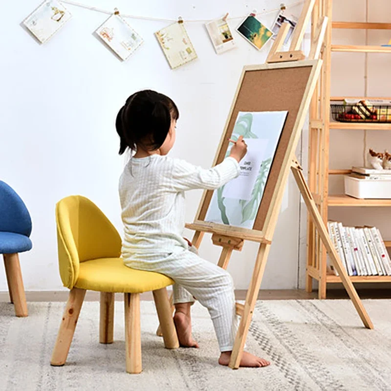 Kids Chairs Fabric Wooden Home Kitchen Children Chair For Eating Painting Children's Table And Chair стулья для кухни