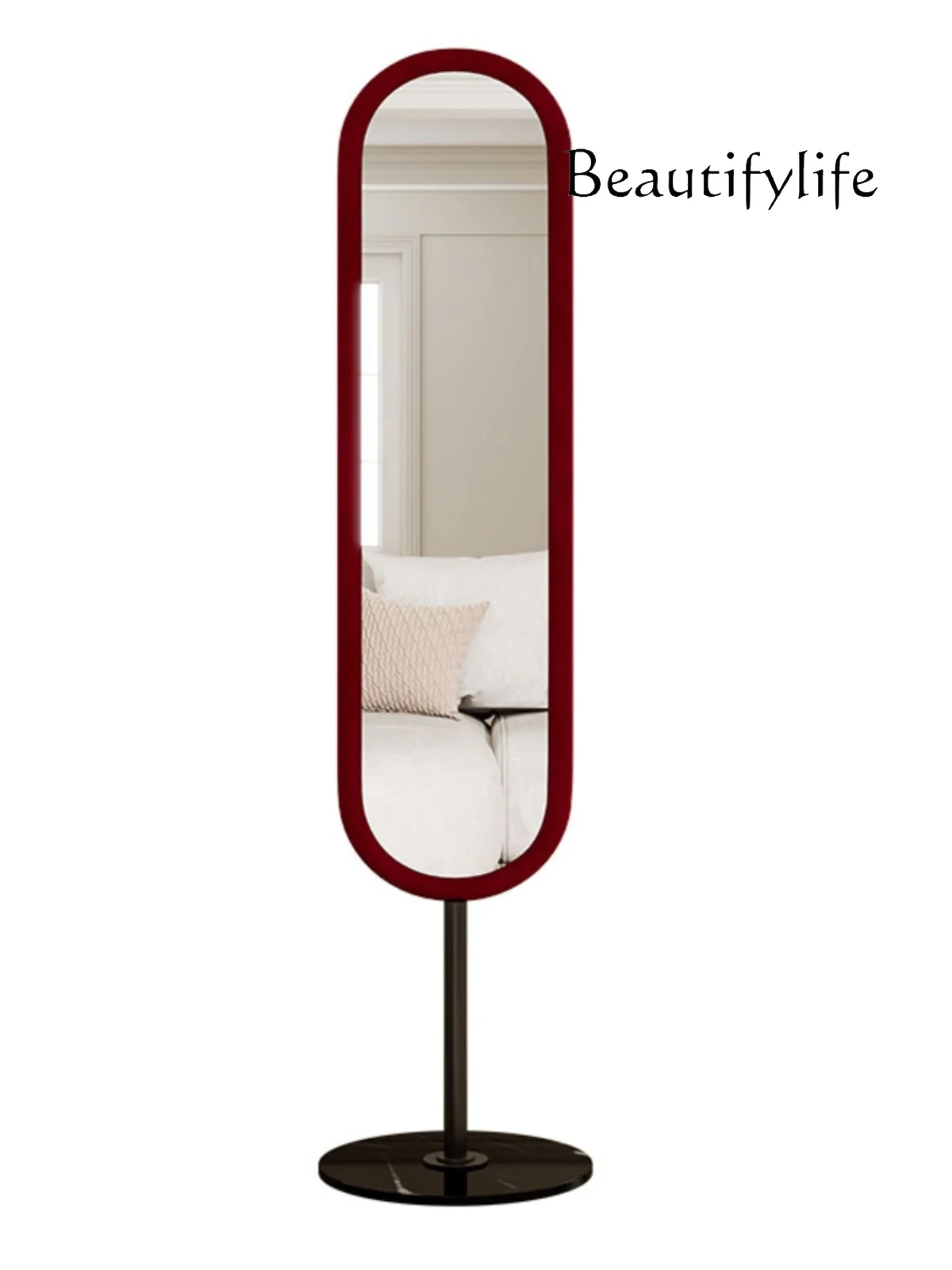 

Light Luxury Full-Length Mirror Floor Bedroom Corner Home Advanced Dressing Mirror Cloakroom Full-Length Mirror