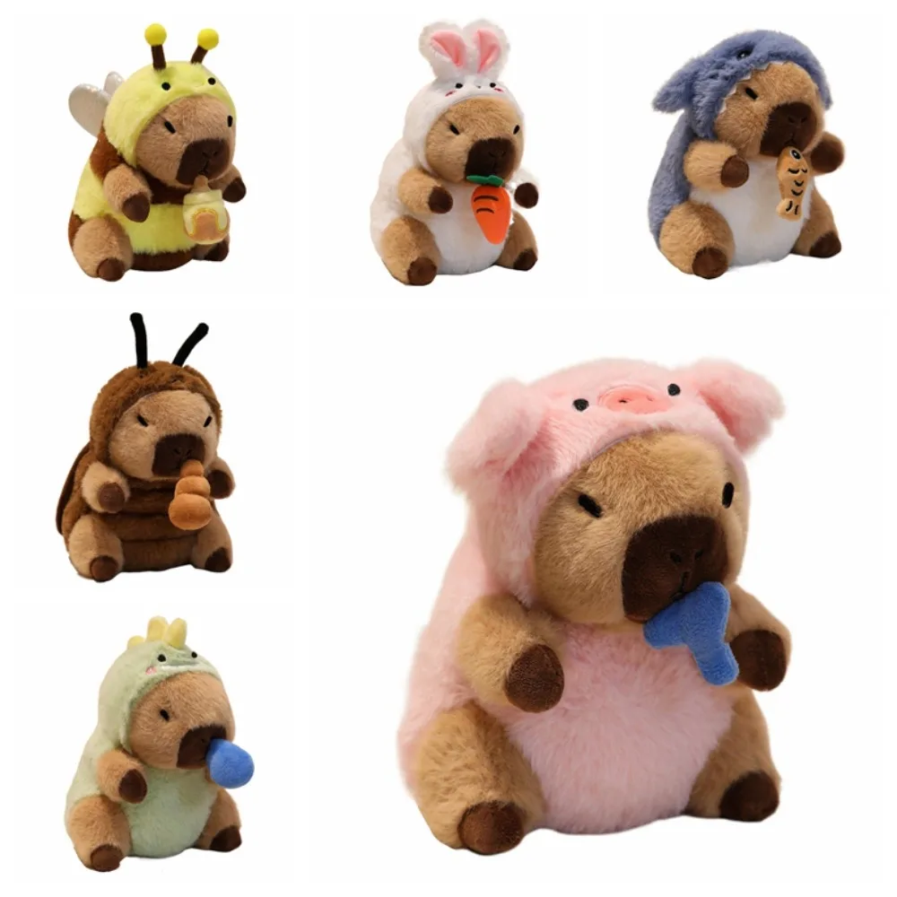 Creative Cockroach Capybara Plush Toy Fluffy Brown Capybara Plush Doll Cute Animal Capybara Stuffed Doll Friends Holiday Present