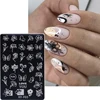 5pcs/set Flower Leaves Nail Stamping Plates Leaf Floral Butterfly Line Spring Printing Stencil Nail Stamp Templates Nails Tool 5