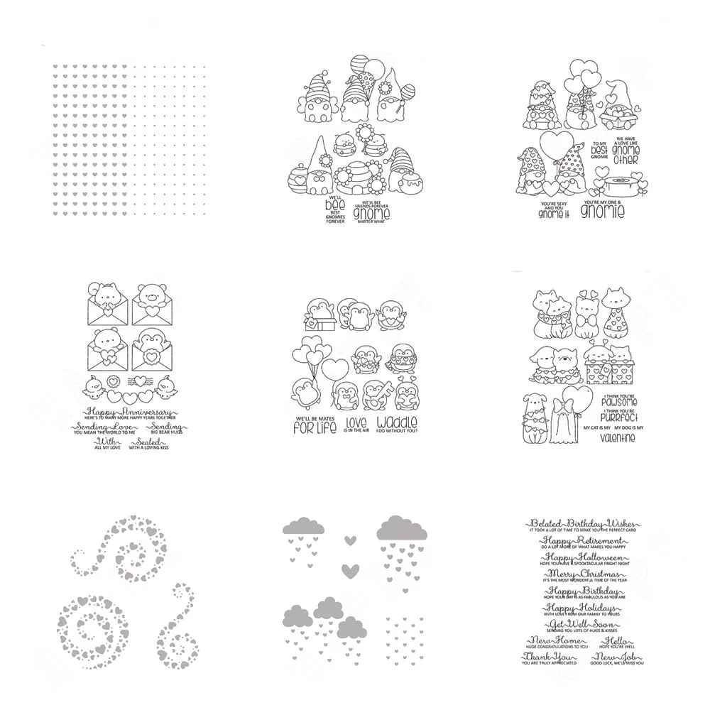 

Love Like Gnome Other Metal Cutting Dies Stamps Stencil For ScrapbookING Diary Decoration Embossing DIY Card Sweetest Sentiments