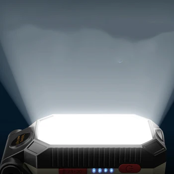 LED COB Work Light Portable Rechargeable Flashlight Magnetic Waterproof Camping Lantern Magnet Design with Power Display 5