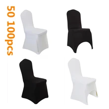 50 100 Pieces Spandex Chair Seat Cover deliver 35 to 45days