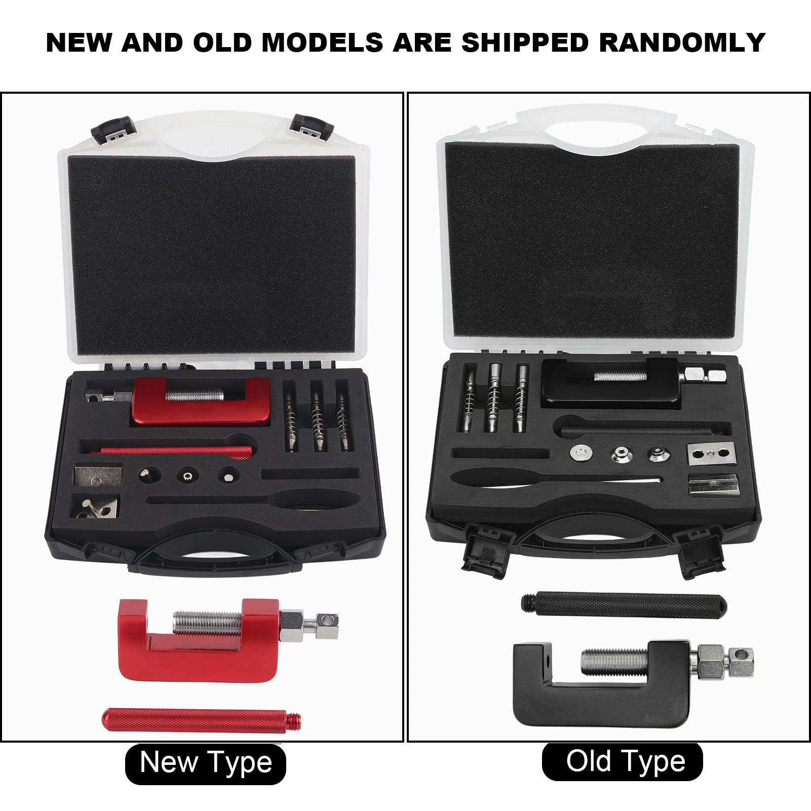Chain Breaker, 12 Pcs Universal Motorcycle Chain Cutter Breaker Riveting Tool Set with Storage Box for ATV Dirt Bike
