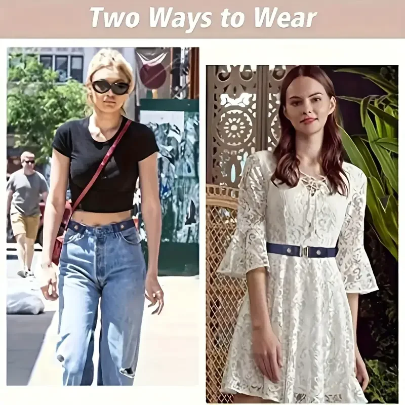 Traceless Invisible Elastic Belt Women' Jeans Pants Men'
