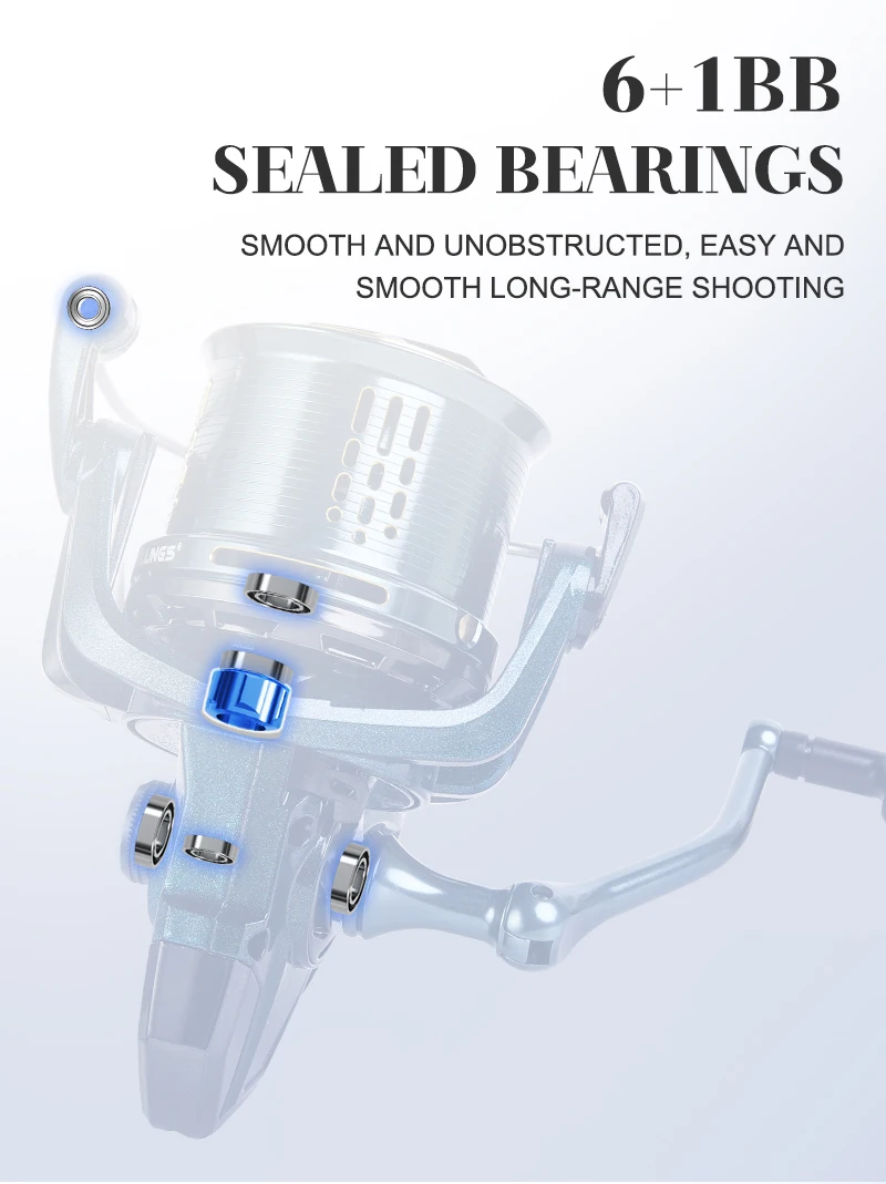 BILLINGS Spinnrolle, 20 kg, maximale Zugkraft, Salzwasser-Spinn-Angelrolle, Edelstahl-Spindel, CNC-Aluminiumspule mit geflochtener Spule – Detail 9