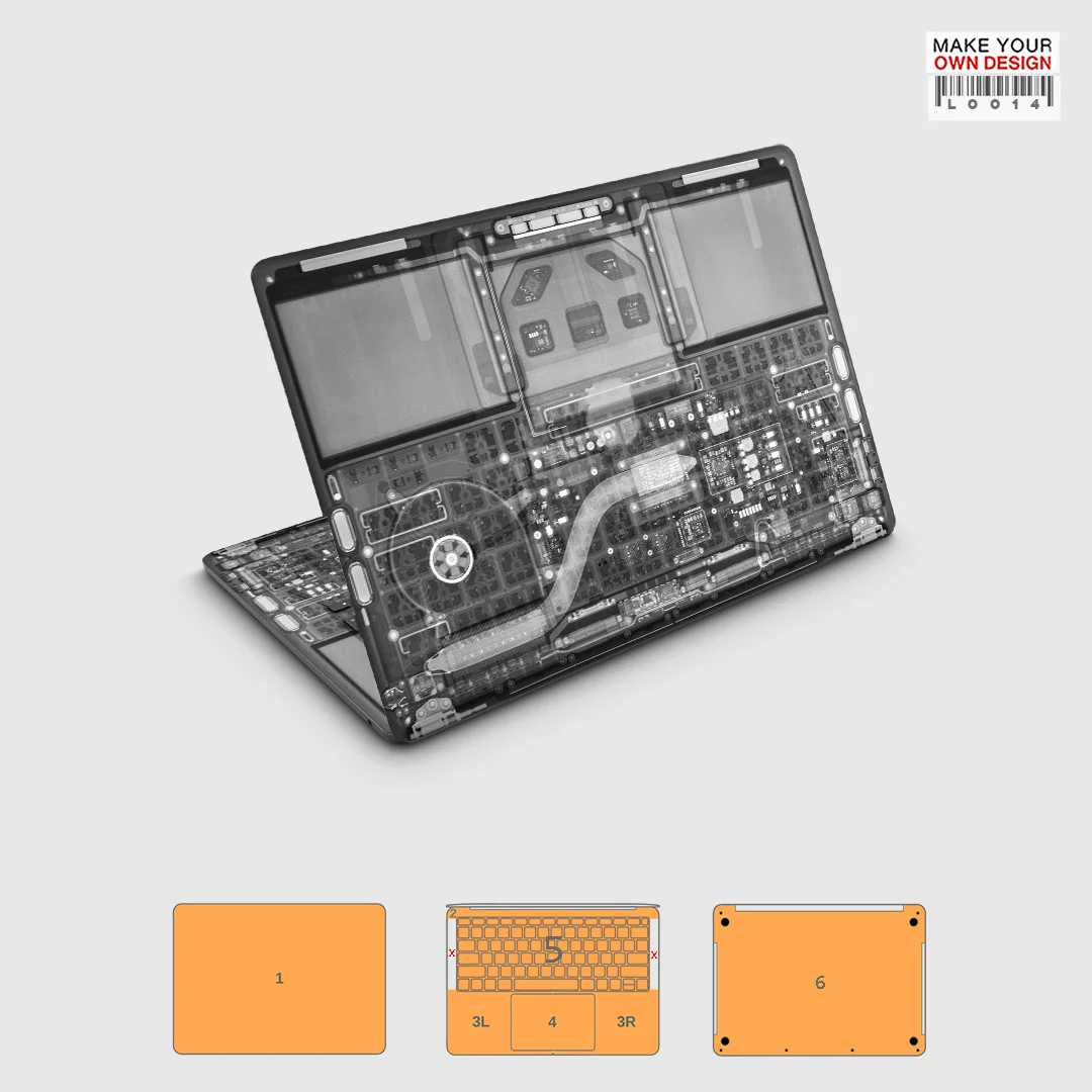 Laptop Sticker Vinyl Film 8K002 Colorful For Macbook AIR 13 M1 M2 M3 AIR 15 M2 M3 Full Wray Screen Protector