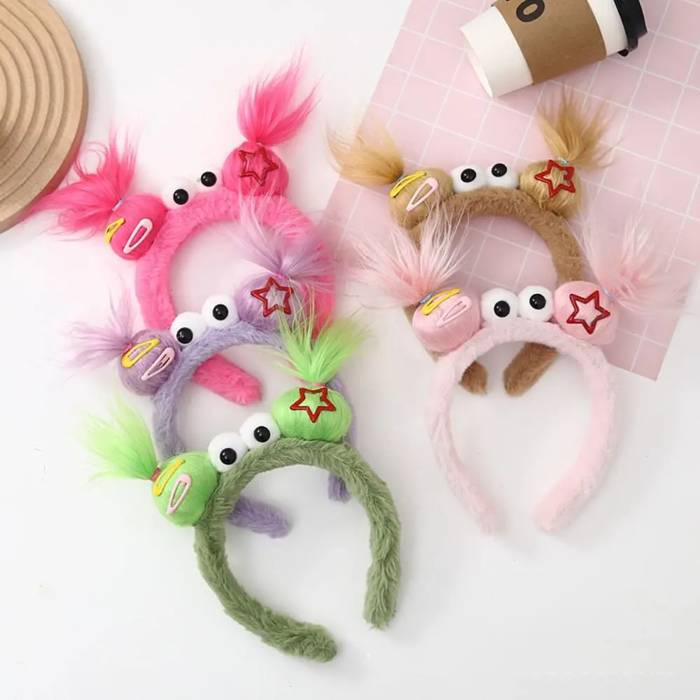 

Creative Ugly Doll Headband Funny Hair Hoop Headdress for Women Cartoon Cute Plush Hair Accessories