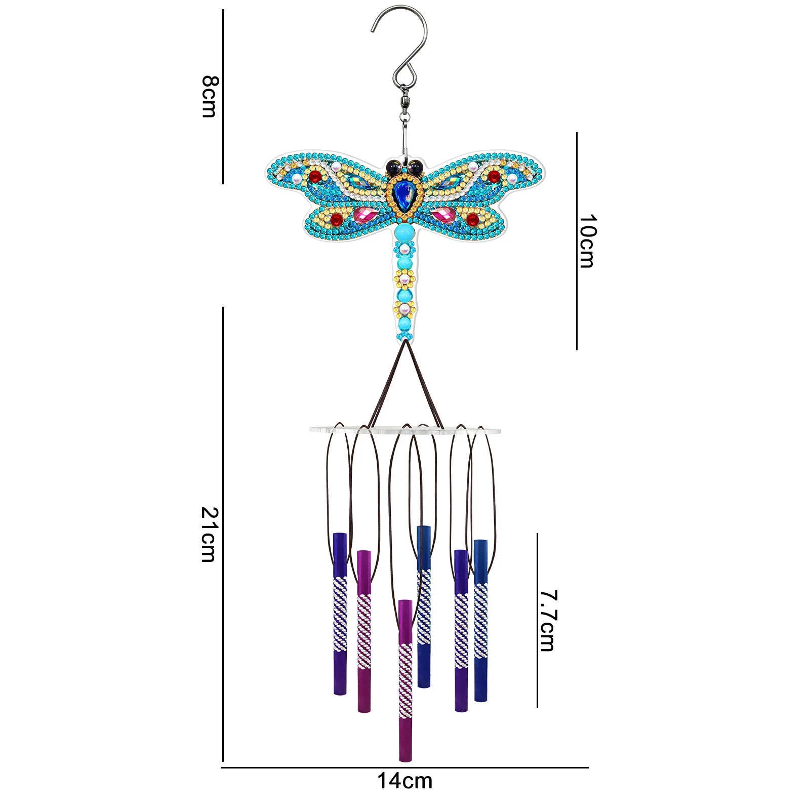 DIY Butterfly Shaped Diamond Painting Wind Chime Pendant Window Park Home  Decor 5D Diamond Mosaic Rhinestone DIY Handmade Art