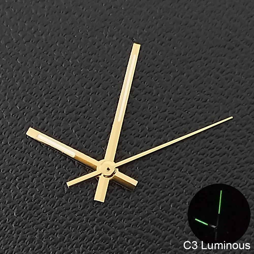 Green C3 Luminous 12.5mm Watch Hands - Premium Watch Accessories and Parts