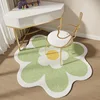 Round Flower Shaped Bedside Rug Modern Nordic Carpets for Living Room Fluffy Soft Bedroom Decor Carpet Irregular Plush Floor Mat 1