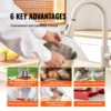 VEVOR Fruit Wine Press, 1.6 Gallon/6L, 2 Stainless Steel Barrels, Manual Juice Maker, w/ T-Handle for Outdoor, Kitchen, and Home 5