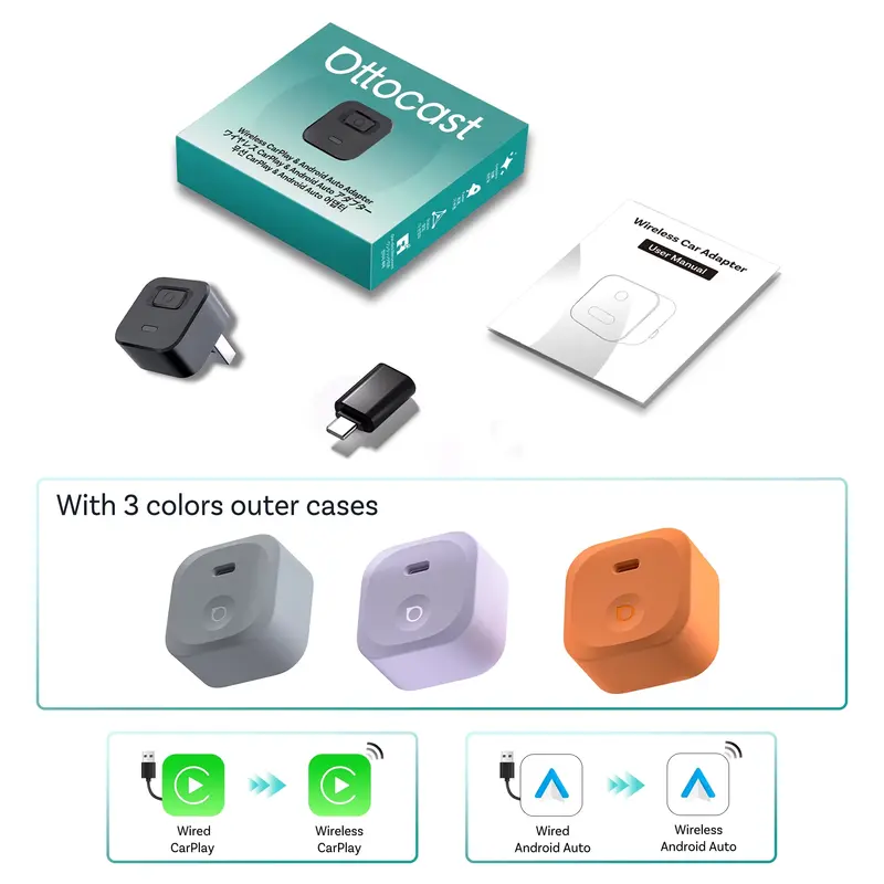 Ottocast Express Mini Dot Wireless Carplay Adapter Android Auto Dongle Wired to Wireless WiFi 6 Plug & Play for Audi Kia - Image 8