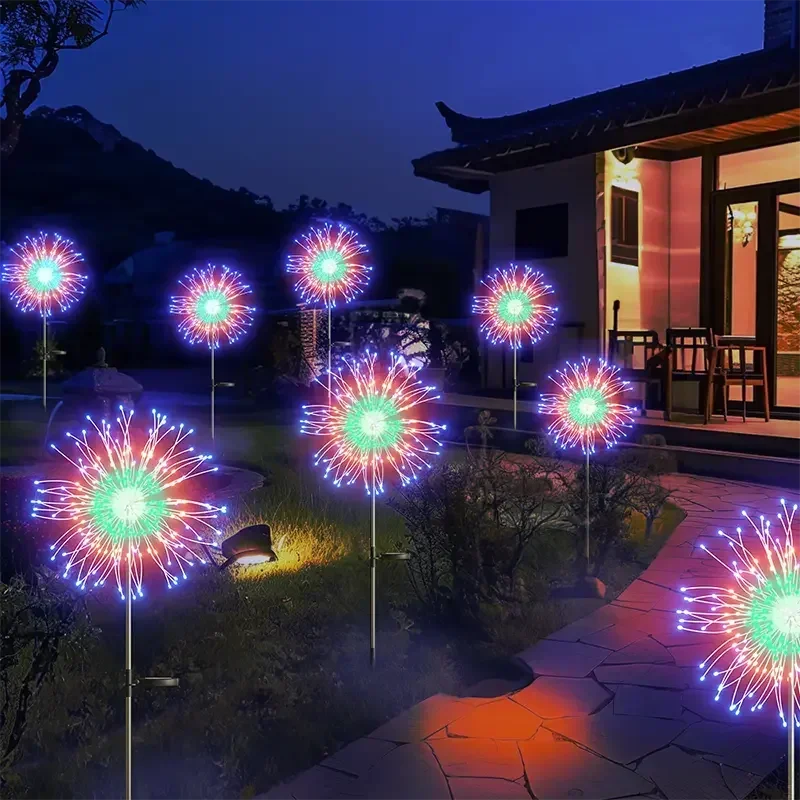 90/120LEDs Solar Garden Lights Solar Firework Lights Outdoor for Pathway Party Wedding Decorative Christmas solar lights garden light solar decoration light