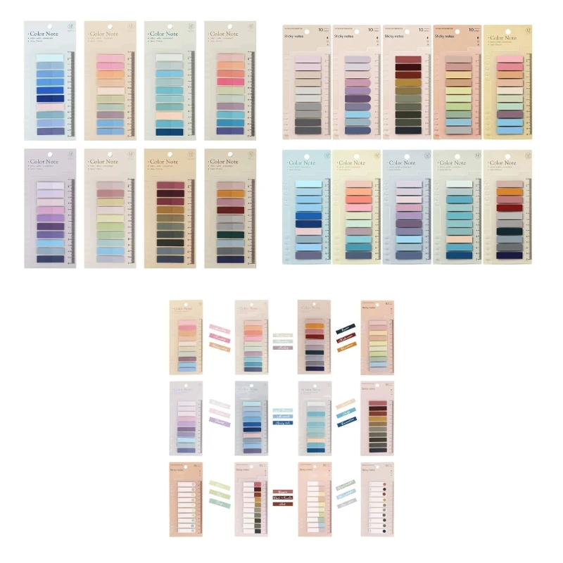 

1600/2000/2400Pcs Writable Morandi Sticky Tabs Repositionable Color Page Marker Sticky-Notes Tabs, Sticky Tabs Book Tabs 24BB