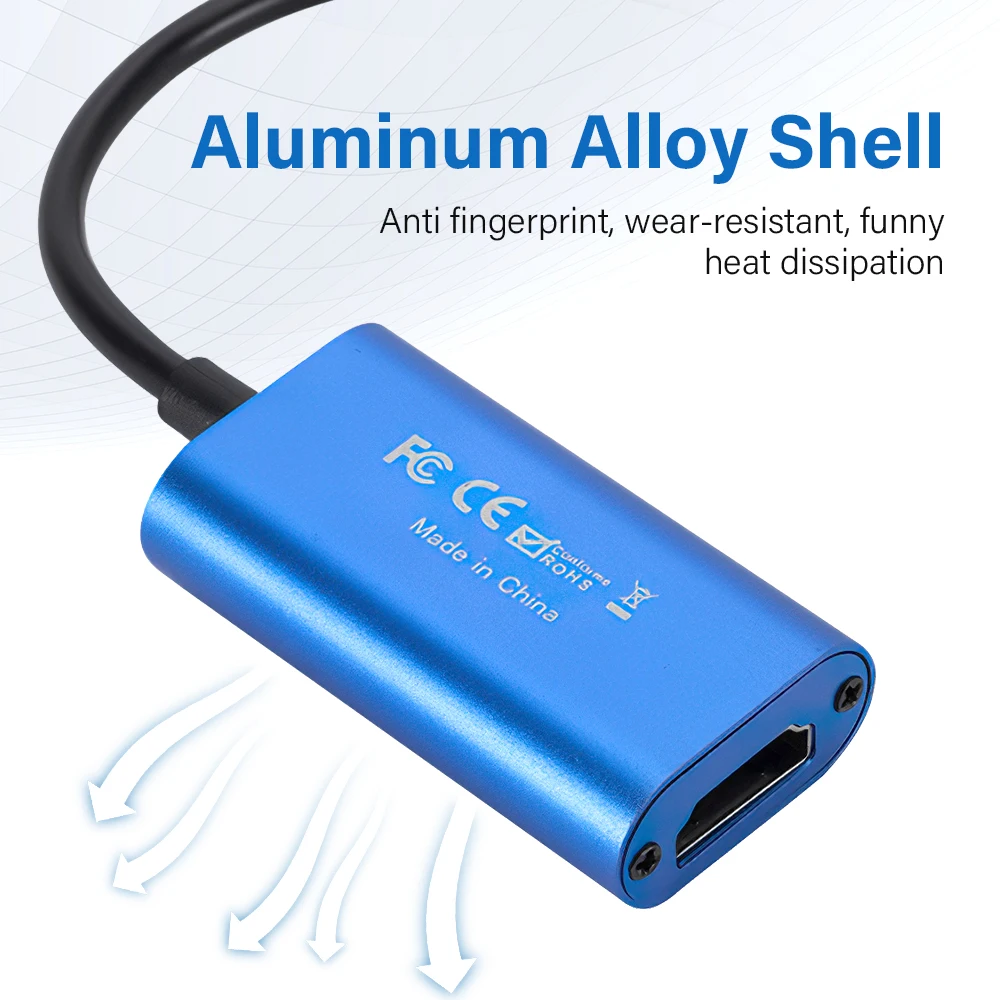 HDMI To USB Type C Video Capture Card 1080P Video Game Grabber Record for PS5 Xbox Steam Camcorder PC Phone Macbook iPad Laptop video capture adapter