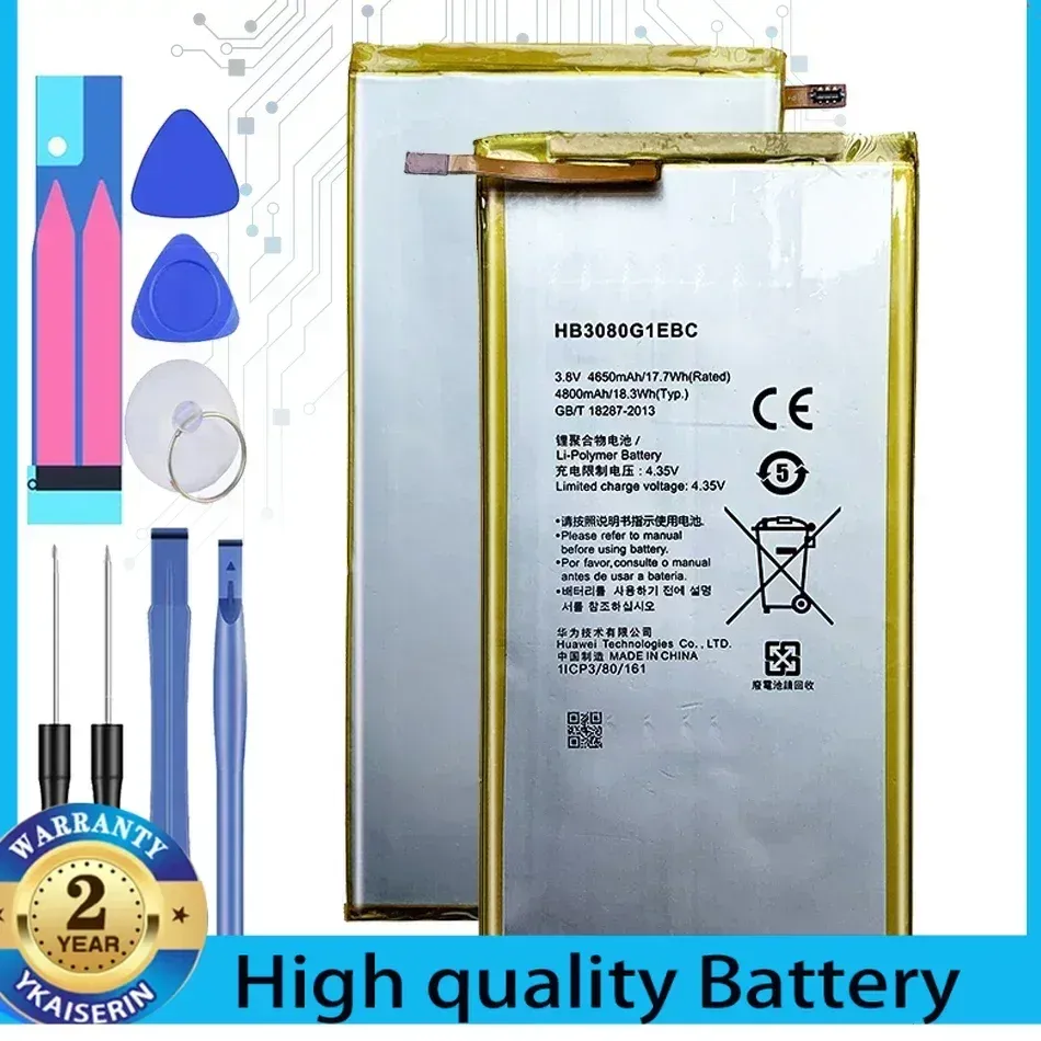 HB3080G1EBW Battery For Huawei MediaPad T3 10 AGS-L09 AGS-W09 AGS-L03 T3 9.6 LTE for Honor S8-701W Tablet Battery + Tools