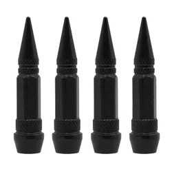 Universal Airtight Tire Valve Caps - Set of 4 for Cars, Motorcycles, and Bikes (60MM - BLACK)